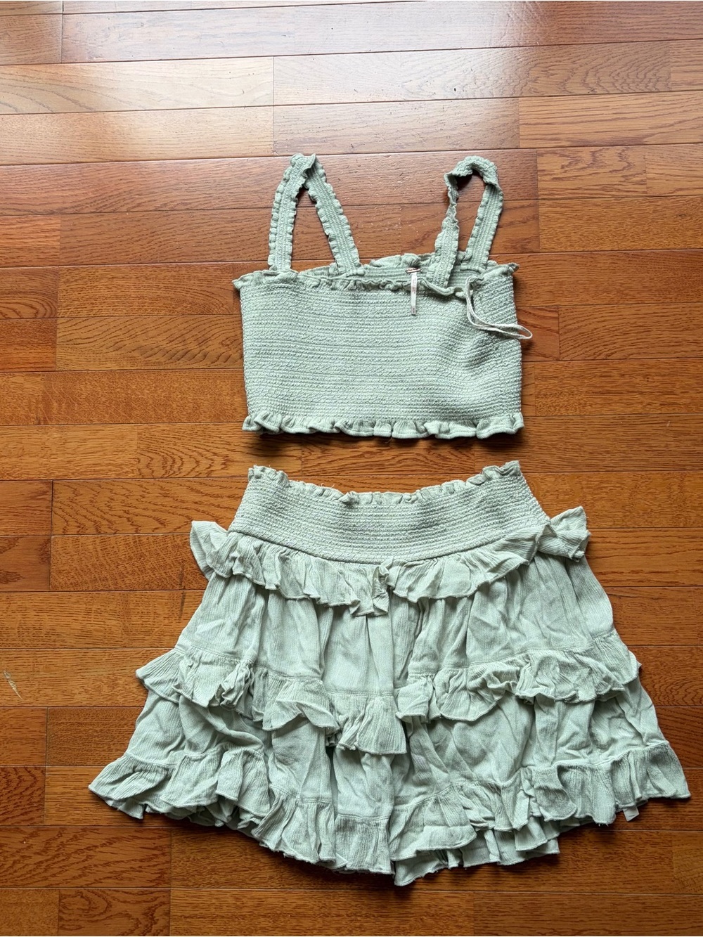 Free People Ruffled 2 Piece Set - Picture 2 of 6